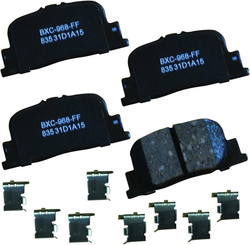 Bendix وسادات فرامل خلفية سيراميك SBC835 الممتازة لسيارات لكزس ES300 2001-2000، سكيون tC 2010-2005، تويوتا كامري 2001-2000 - Image 1